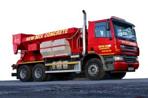 New Mix Concrete wagon on surface