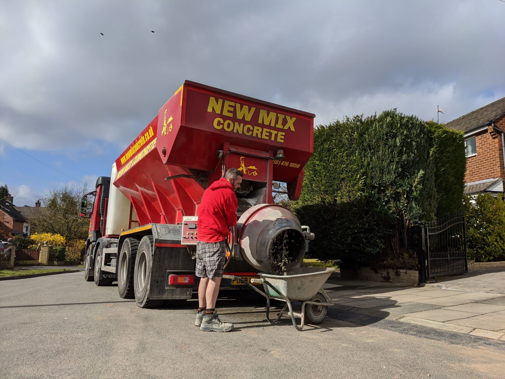On-site concrete mixing